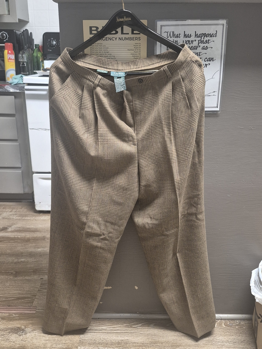 Vintage Lauren Ralph Lauren Glen Plaid Pleated Trousers